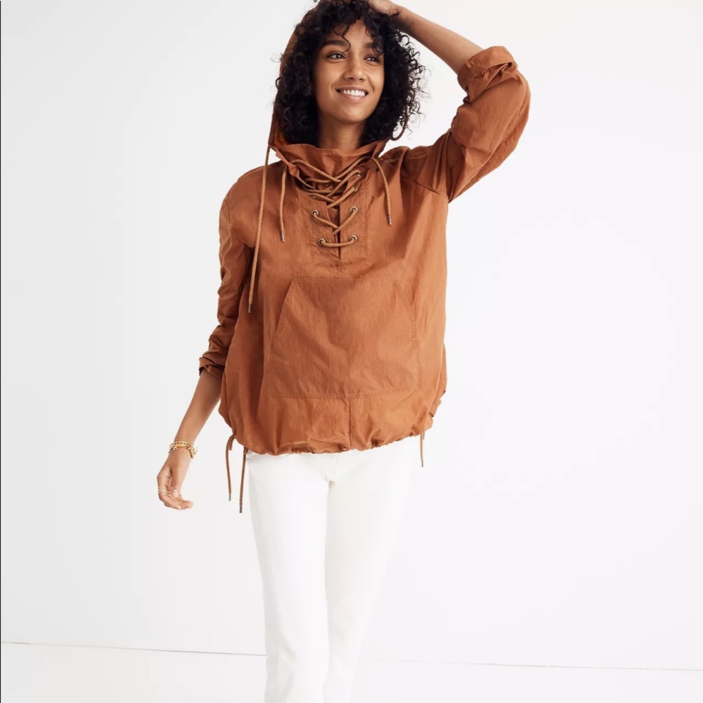 NWOT Madewell Lace-Up Popover Jacket